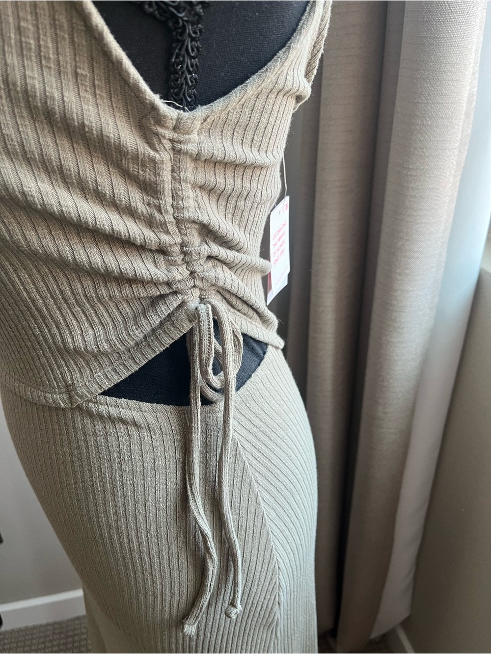 Roxy Minimalist Ribbed Midi Dress - Picture 3 of 5